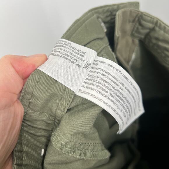 Abercrombie & Fitch Green High Rise Cargo Straight Leg Pant LONG - Picture 7 of 7